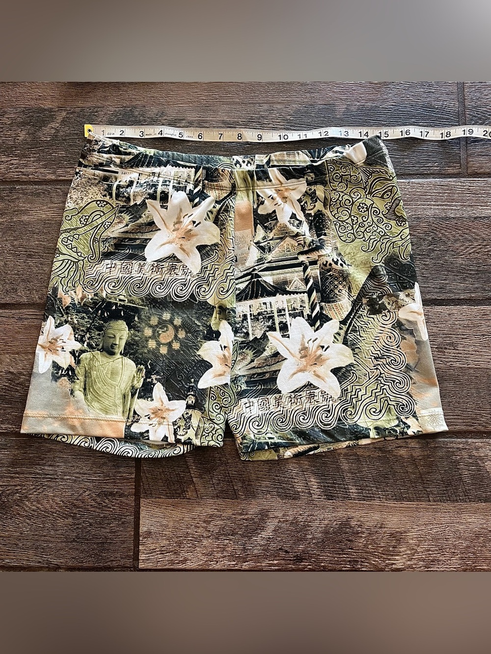 Athletic Works Athletic workout shorts and top Buddha and Flowers L - Picture 3 of 12